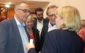 Hannelore Kraft im Gespräch mit Stadtverbandsvorsitzenden Heiner Sickinger